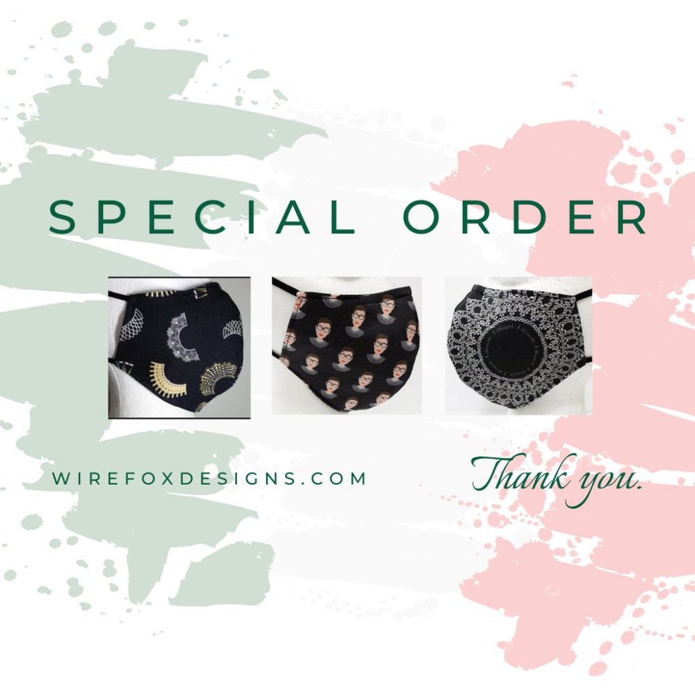 RBG Special order 3 face masks